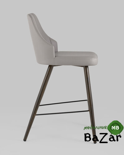 Стул полубарный Коналл экокожа серый