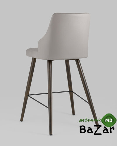 Стул полубарный Коналл экокожа серый