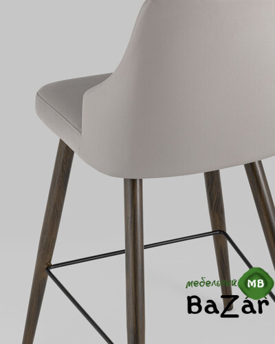 Стул полубарный Коналл экокожа серый