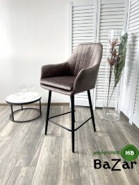 Полубарный стул Роден Blitz 06 Молочный шоколад, велюр (H=65cm)