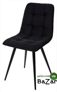 Стул CHILLI-Q черный #H75, велюр / черный каркас Стул CHILLI-Q черный #H75, велюр / черный каркас