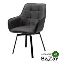 Стул MAVERICK HK007-10 Темно-серый, искусственная замша / черный каркас, поворот.360 град. Стул MAVERICK HK007-10 Темно-серый, искусственная замша / черный каркас, поворот.360 град.