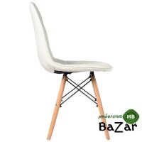 Стул Palermo в стиле Eames белый/экокожа