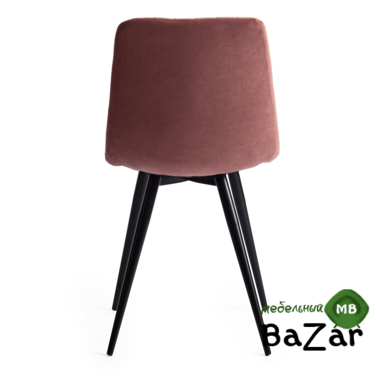 Стул CHILLY X (mod. 7096-1) коралловый barkhat 15 /черный Стул CHILLY X (mod. 7096-1) коралловый barkhat 15 /черный