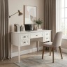 Стол письменный фрезеровка по кругу T706W White