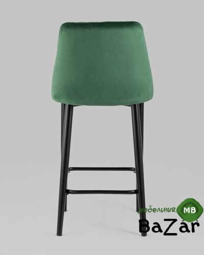 Стул барный ДИЕГО велюр зелёный