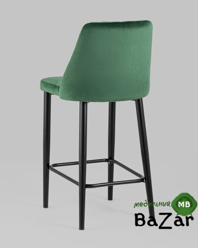 Стул барный ДИЕГО велюр зелёный