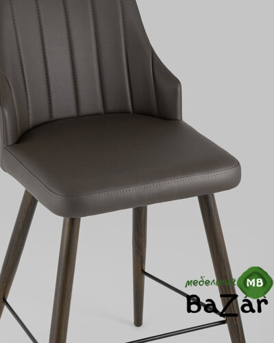 Стул полубарный Коналл экокожа таупе