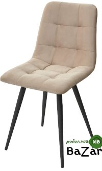 Стул CHILLI-Q темный беж #H07, велюр / черный каркас Стул CHILLI-Q темный беж #H07, велюр / черный каркас