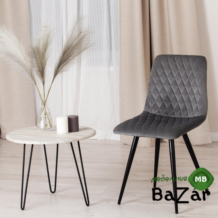 Стул CHILLY X (mod. 7096-1) серый barkhat 26/черный Стул CHILLY X (mod. 7096-1) серый barkhat 26/черный