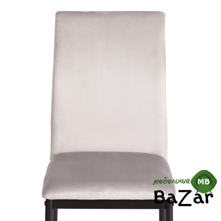 Стул CAPRI (mod. 39) металл, вельвет Light grey (светло-серый) HLR14 / черный