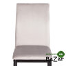 Стул CAPRI (mod. 39) металл, вельвет Light grey (светло-серый) HLR14 / черный