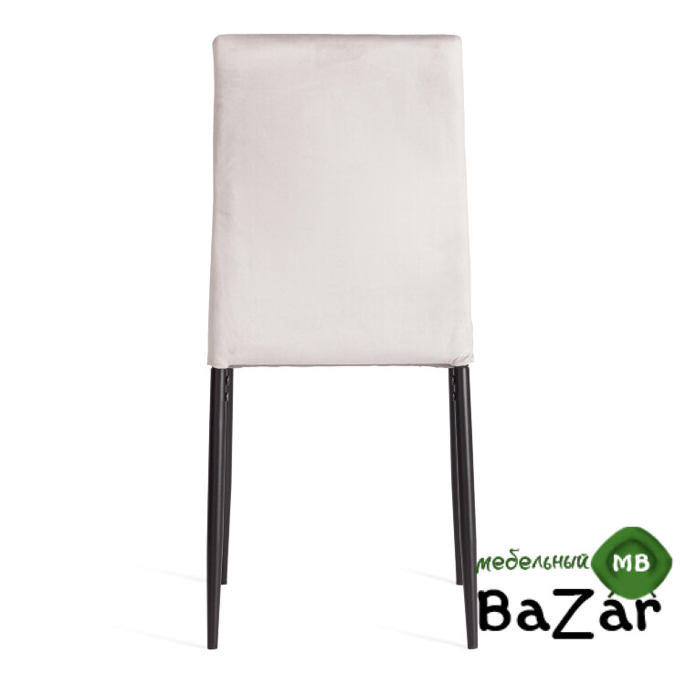 Стул CAPRI (mod. 39) металл, вельвет Light grey (светло-серый) HLR14 / черный