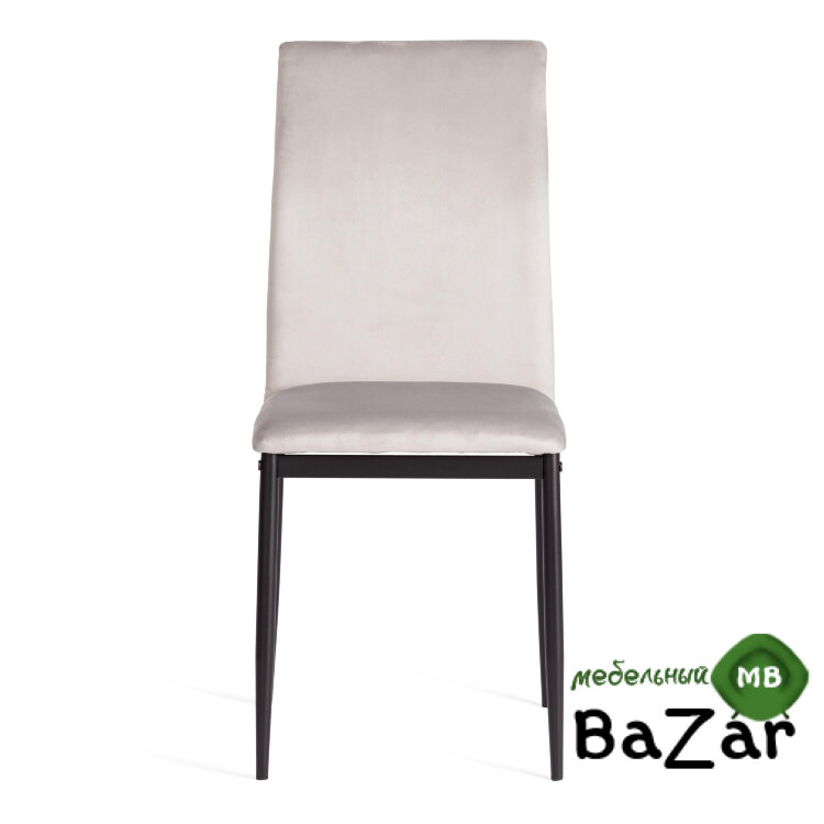 Стул CAPRI (mod. 39) металл, вельвет Light grey (светло-серый) HLR14 / черный