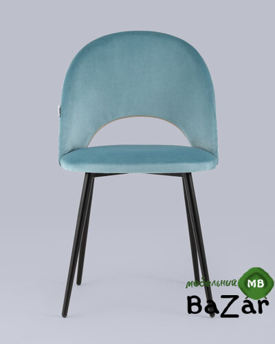 Стул Меган велюр пыльно-голубой Стул Меган велюр пыльно-голубой