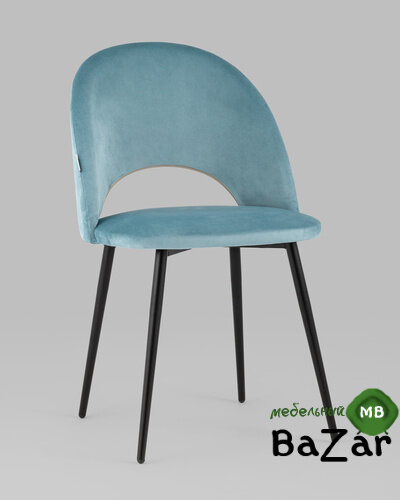 Стул Меган велюр пыльно-голубой Стул Меган велюр пыльно-голубой