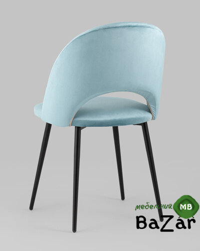 Стул Меган велюр пыльно-голубой Стул Меган велюр пыльно-голубой