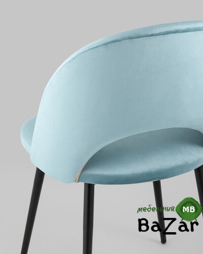 Стул Меган велюр пыльно-голубой Стул Меган велюр пыльно-голубой