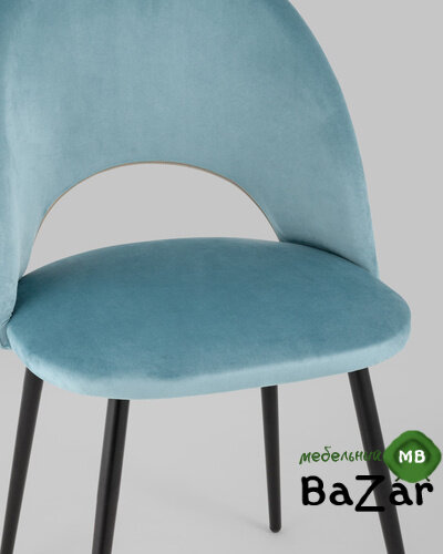 Стул Меган велюр пыльно-голубой Стул Меган велюр пыльно-голубой