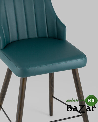 Стул полубарный Коналл экокожа темно-синий