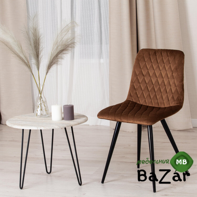 Стул CHILLY X (mod. 7096-1) коричневый barkhat 12/черный Стул CHILLY X (mod. 7096-1) коричневый barkhat 12/черный