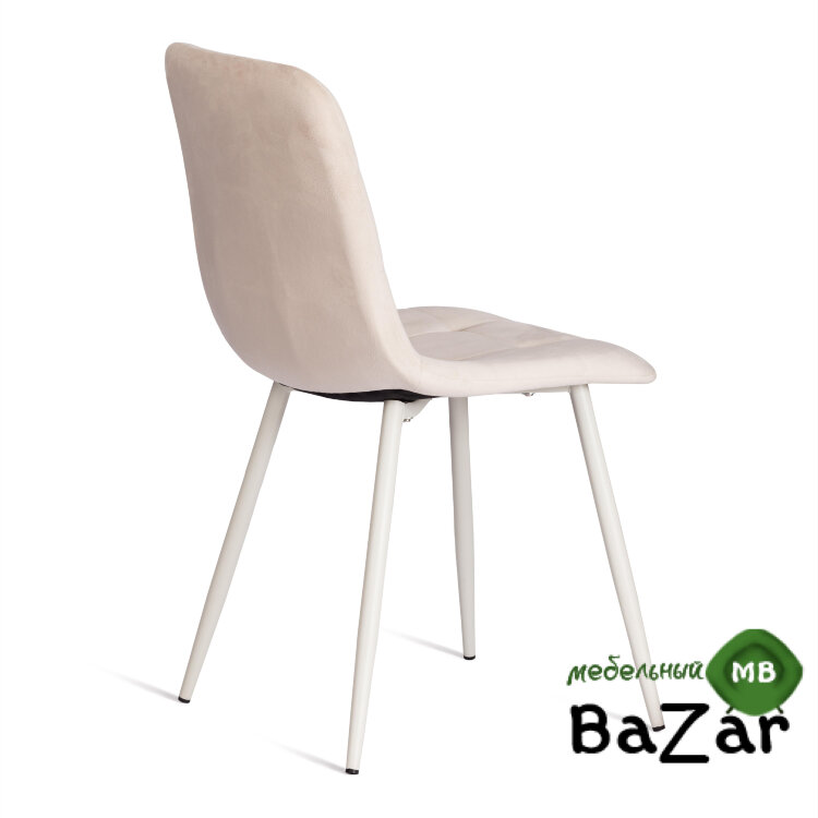Стул CHILLY (mod. 7094-1) вельвет/металл beige (бежевый) HLR2 / белый