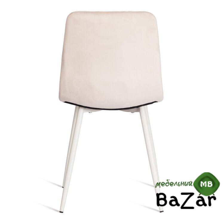 Стул CHILLY (mod. 7094-1) вельвет/металл beige (бежевый) HLR2 / белый