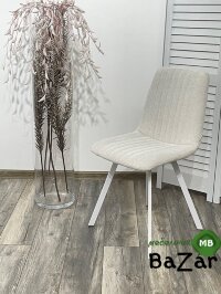 Стул ELVIS WZ2042-02 светло-бежевый/ белый каркас