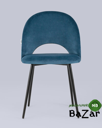 Стул Меган велюр пыльно-синий Стул Меган велюр пыльно-синий