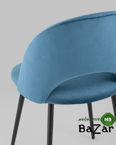 Стул Меган велюр пыльно-синий Стул Меган велюр пыльно-синий