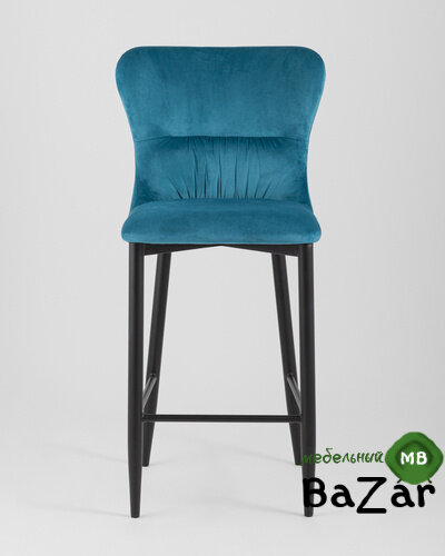 Стул полубарный Лилиан велюр темно-бирюзовый