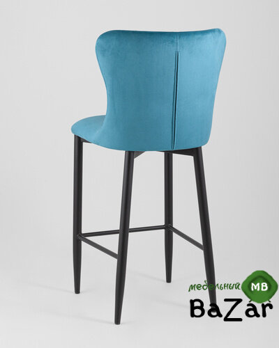 Стул полубарный Лилиан велюр темно-бирюзовый