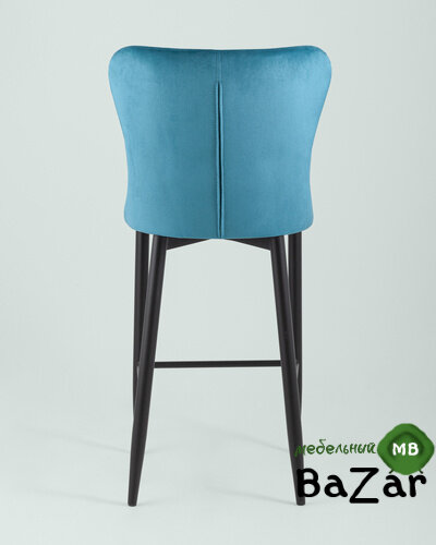 Стул полубарный Лилиан велюр темно-бирюзовый