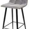 Полубарный стул CHILLI-QB светло-серый #26, велюр / черный каркас