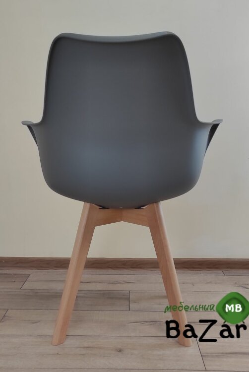 Кресло MATTEO бук, пластик серый