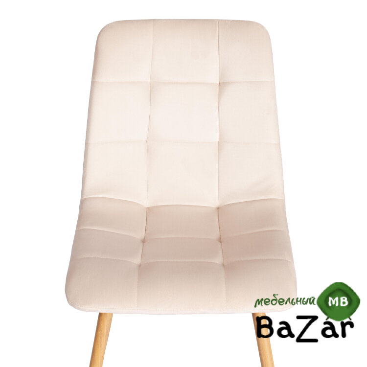 Стул CHILLY (mod. 7094-1) вельвет/металл beige (бежевый) HLR2 / натуральный