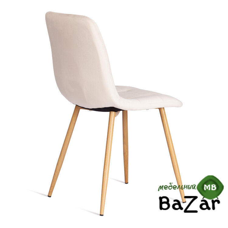 Стул CHILLY (mod. 7094-1) вельвет/металл beige (бежевый) HLR2 / натуральный