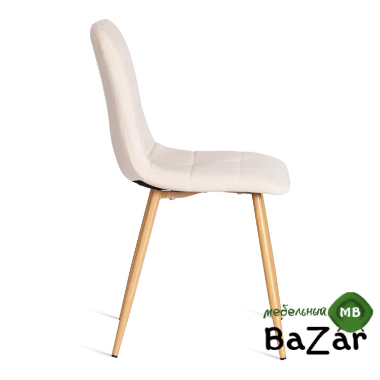 Стул CHILLY (mod. 7094-1) вельвет/металл beige (бежевый) HLR2 / натуральный
