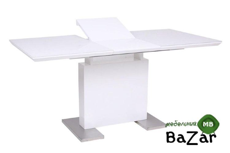 Стол обеденный FANO WHITE (Белый Лак со стеклом)