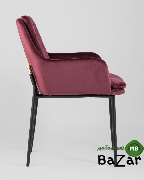 Кресло Саманта велюр бордовый
