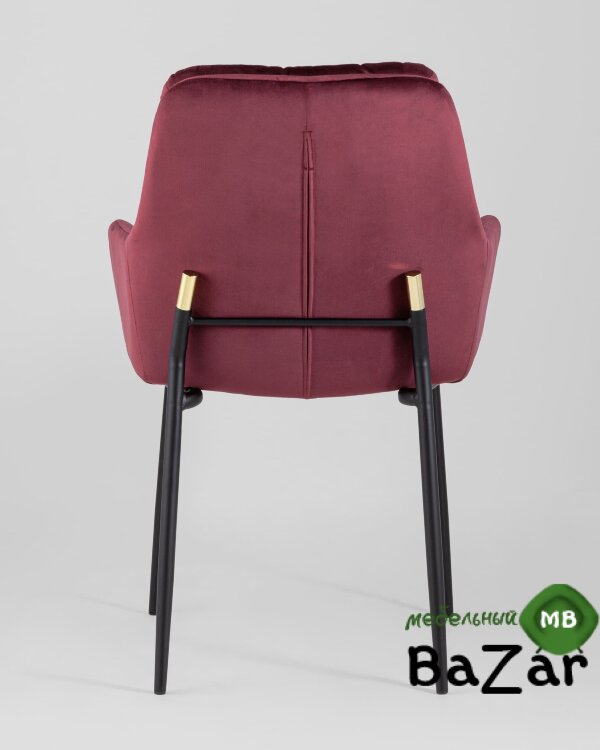 Кресло Саманта велюр бордовый