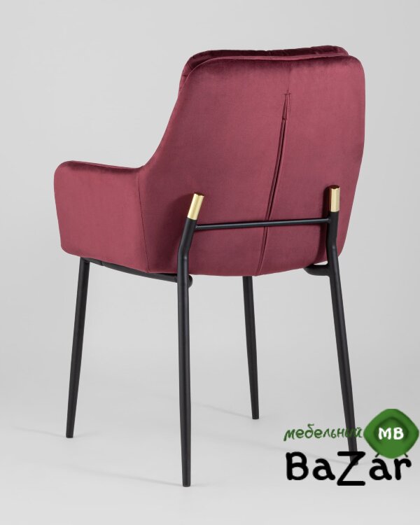 Кресло Саманта велюр бордовый