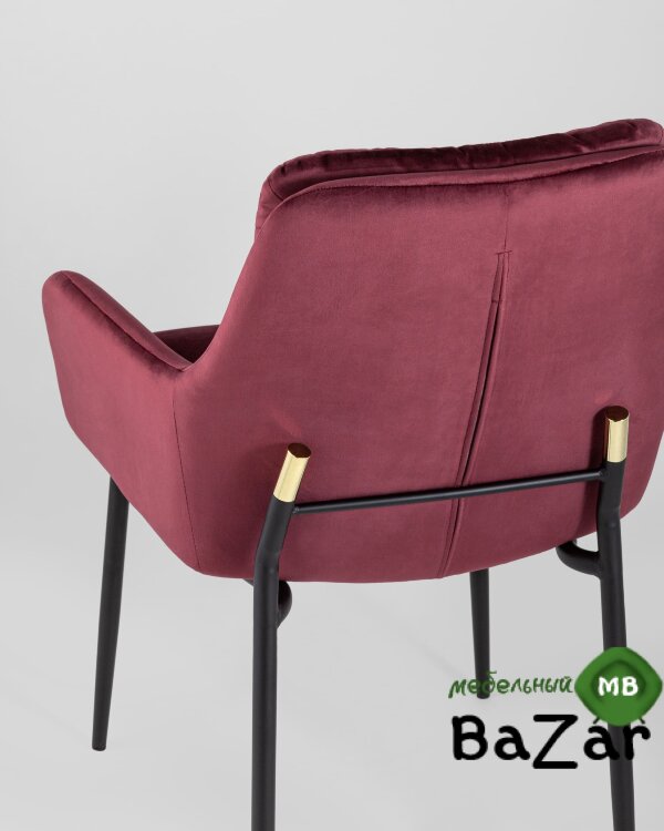 Кресло Саманта велюр бордовый