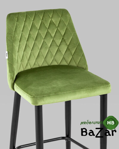 Стул барный Диего велюр травяной