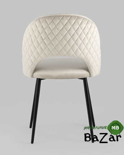 Стул Меган велюр с ромбами бежевый Стул Меган велюр с ромбами бежевый