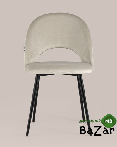 Стул Меган велюр с ромбами бежевый Стул Меган велюр с ромбами бежевый