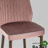 Стул полубарный Лоренс велюр пыльно-розовый