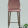 Стул полубарный Лоренс велюр пыльно-розовый