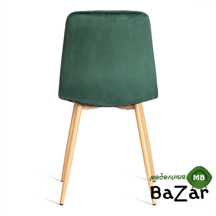 Стул CHILLY (mod. 7094-1) вельвет/металл dark green (темно-зеленый) HLR57 / натуральный