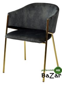 Стул DILL PK6015-21 (VBP221) античный болотный, велюр/ золотой каркас